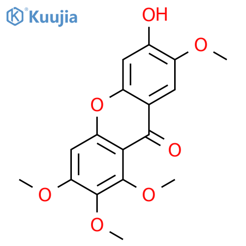 9H-Xanthen-9-one, 6-hydroxy-1,2,3,7-tetramethoxy- structure