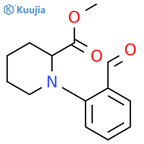 2-Piperidinecarboxylic acid, 1-(2-formylphenyl)-, methyl ester structure