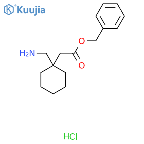 Benzyl 2-(1-(aminomethyl)cyclohexyl)acetate hydrochloride structure