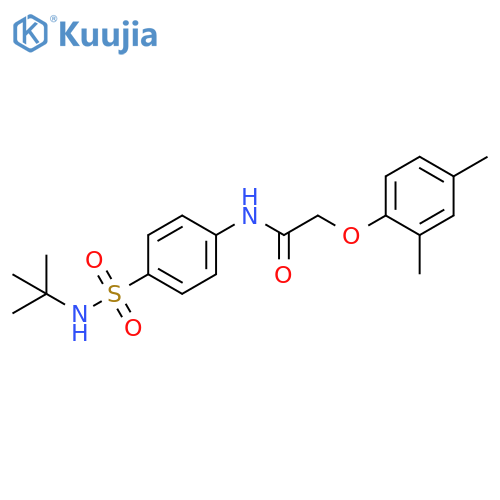 N-4-(tert-butylsulfamoyl)phenyl-2-(2,4-dimethylphenoxy)acetamide structure