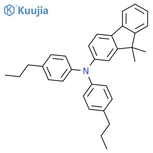 9H-Fluoren-2-amine, 9,9-dimethyl-N,N-bis(4-propylphenyl)- structure