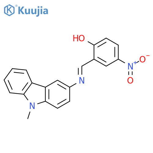 Phenol, 2-[[(9-methyl-9H-carbazol-3-yl)imino]methyl]-4-nitro- structure