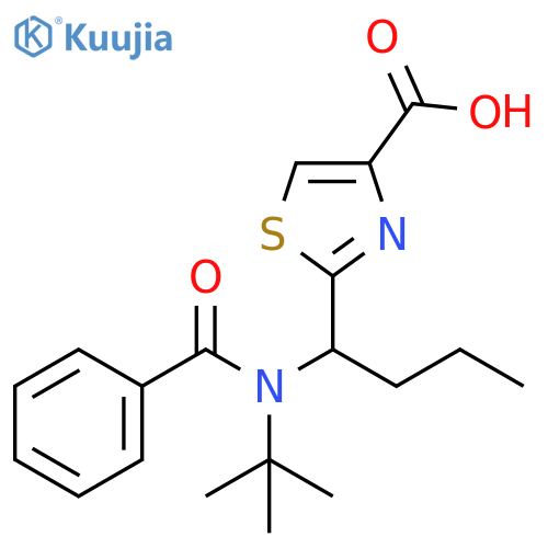 4-Thiazolecarboxylic acid, 2-[1-[benzoyl(1,1-dimethylethyl)amino]butyl]- structure
