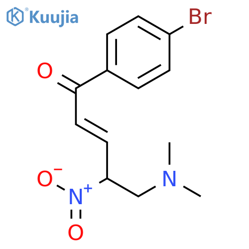 2-PENTEN-1-ONE, 1-(4-BROMOPHENYL)-5-(DIMETHYLAMINO)-4-NITRO-, (E)- structure