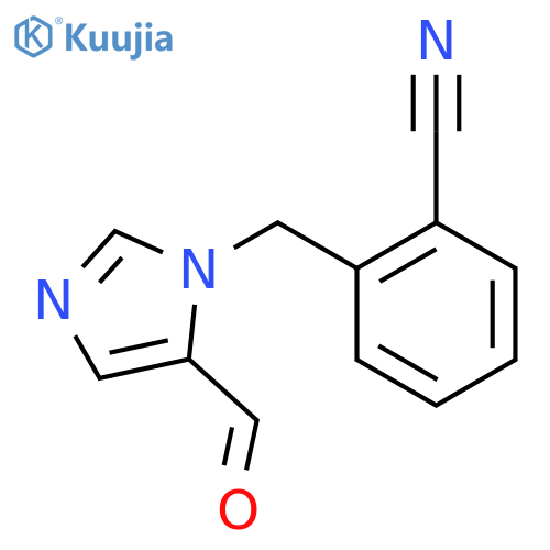 2-[(5-formyl-1H-imidazol-1-yl)methyl]-Benzonitrile structure