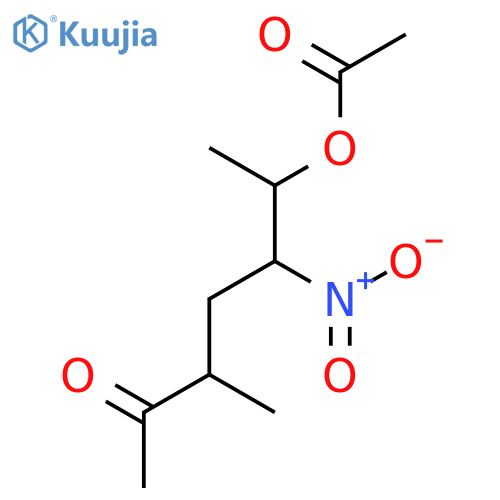 2-Heptanone, 6-(acetyloxy)-3-methyl-5-nitro- structure