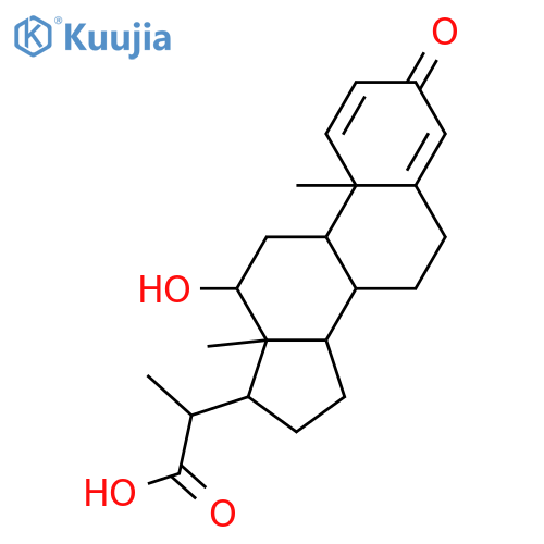 12-Hydroxy-23,24-dinor-3-oxochola-1,4-dien-22-oic acid; (12α,20S)-form structure