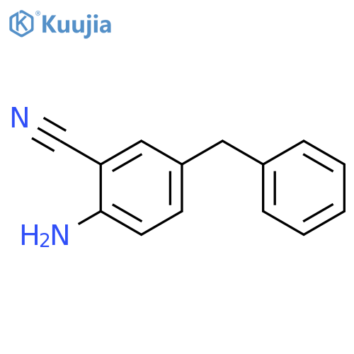 Benzonitrile, 2-amino-5-(phenylmethyl)- structure