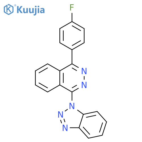 1-(1H-1,2,3-benzotriazol-1-yl)-4-(4-fluorophenyl)phthalazine structure