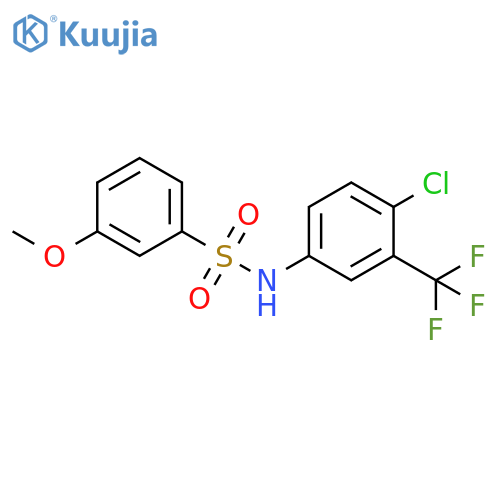 N-[4-chloro-3-(trifluoromethyl)phenyl]-3-methoxybenzene-1-sulfonamide structure