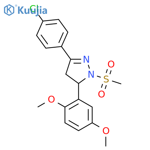 3-(4-chlorophenyl)-5-(2,5-dimethoxyphenyl)-1-methanesulfonyl-4,5-dihydro-1H-pyrazole structure