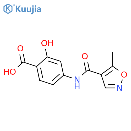2-Hydroxy-4-(5-methyl-1,2-oxazole-4-amido)benzoic Acid structure