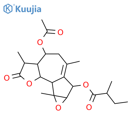 (7-Acetyloxy-5,9,14-trimethyl-4-oxo-3,13-dioxatetracyclo[8.4.0.02,6.012,14]tetradec-9-en-11-yl) 2-methylbutanoate structure