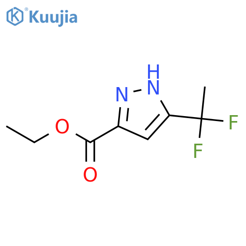 ethyl 5-(1,1-difluoroethyl)-1H-pyrazole-3-carboxylate structure