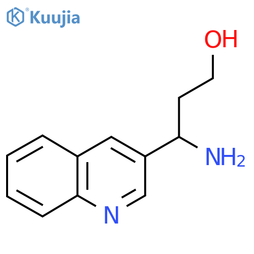 3-amino-3-(quinolin-3-yl)propan-1-ol structure