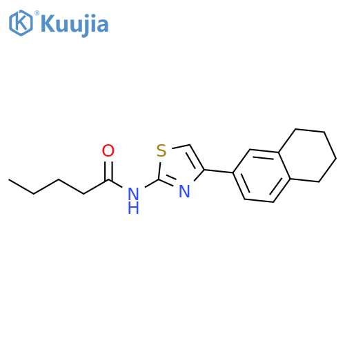 N-4-(5,6,7,8-tetrahydronaphthalen-2-yl)-1,3-thiazol-2-ylpentanamide structure