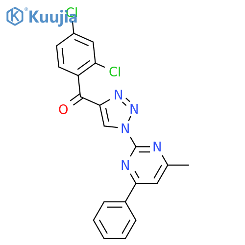 (2,4-DICHLOROPHENYL)[1-(4-METHYL-6-PHENYL-2-PYRIMIDINYL)-1H-1,2,3-TRIAZOL-4-YL]METHANONE structure