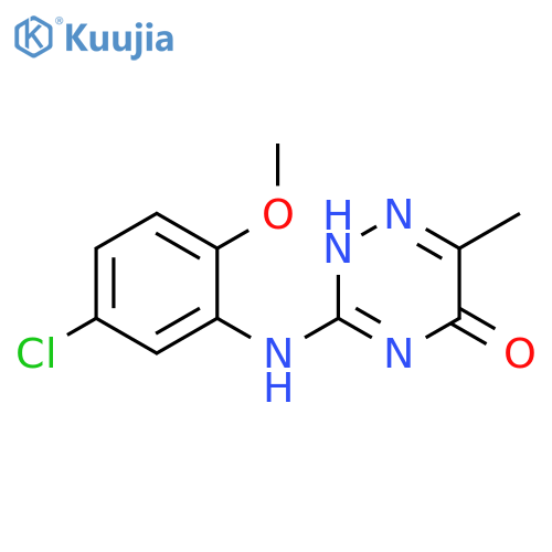 3-(5-chloro-2-methoxyanilino)-6-methyl-2H-1,2,4-triazin-5-one structure