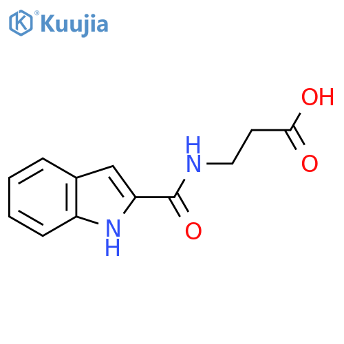 N-(1H-Indol-2-ylcarbonyl)-beta-alanine structure