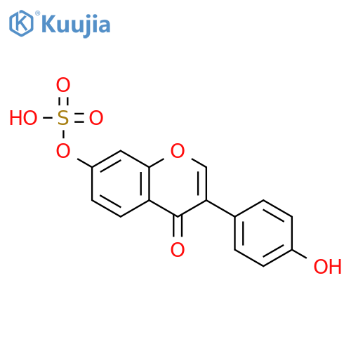 4H-1-Benzopyran-4-one, 3-(4-hydroxyphenyl)-7-(sulfooxy)- structure