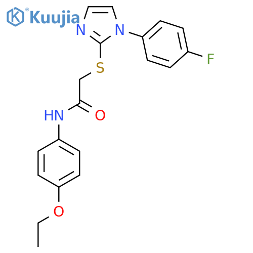N-(4-ethoxyphenyl)-2-{1-(4-fluorophenyl)-1H-imidazol-2-ylsulfanyl}acetamide structure
