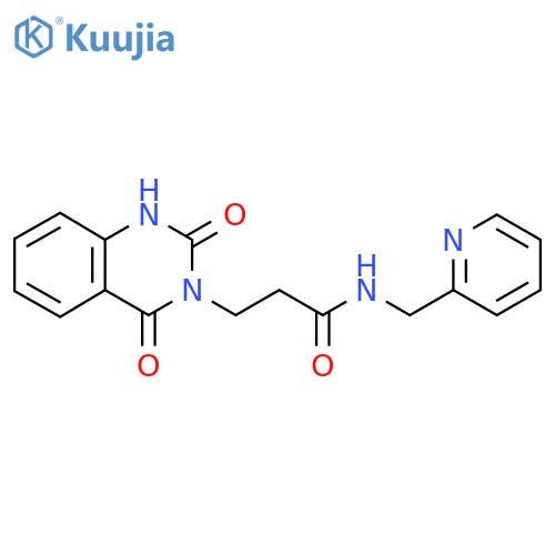 3-(2,4-dioxo-1,2,3,4-tetrahydroquinazolin-3-yl)-N-(pyridin-2-yl)methylpropanamide structure