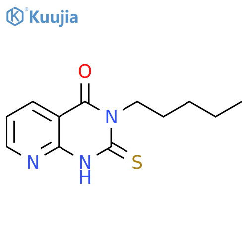 3-pentyl-2-sulfanylidene-1H,2H,3H,4H-pyrido2,3-dpyrimidin-4-one structure