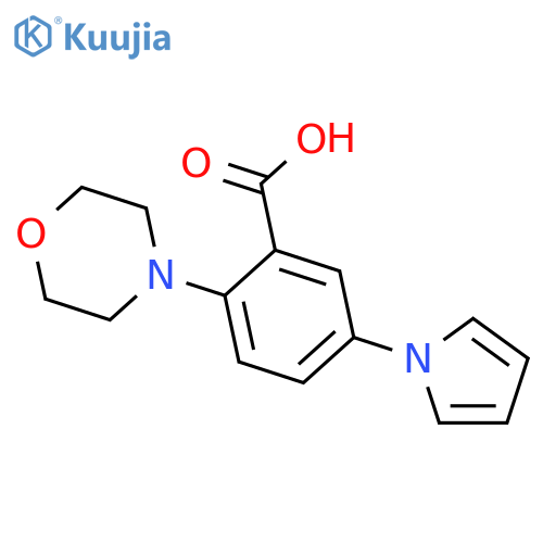 2-MORPHOLINO-5-(1H-PYRROL-1-YL)BENZOIC ACID structure