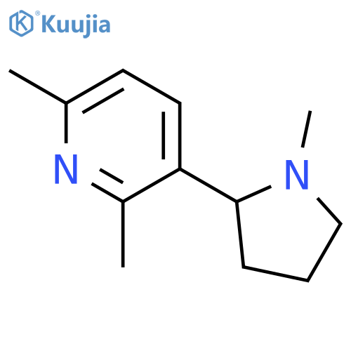 2,6-dimethyl-3-(1-methylpyrrolidin-2-yl)pyridine structure