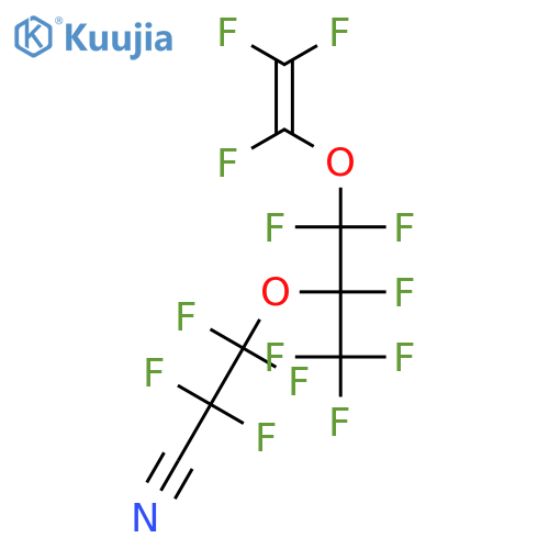 2,2,3,3-Tetrafluoro-3-1,1,1,2,3,3-hexafluoro-3-(1,2,2-trifluorovinyl)oxypropan-2-yloxypropionitrile structure