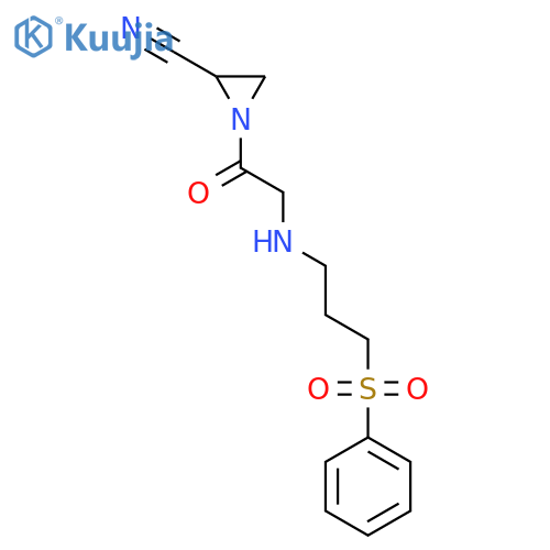 2-Aziridinecarbonitrile, 1-[[(phenylsulfonyl)propylamino]acetyl]- structure