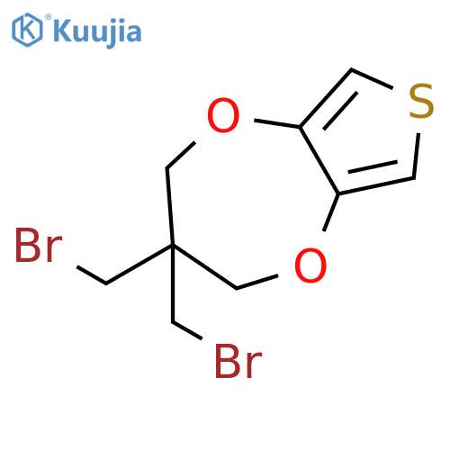 3,3-bis(bromomethyl)-2H,3H,4H-thieno3,4-b1,4dioxepine structure