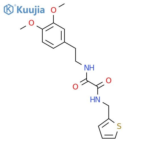 N'-[2-(3,4-dimethoxyphenyl)ethyl]-N-[(thiophen-2-yl)methyl]ethanediamide structure
