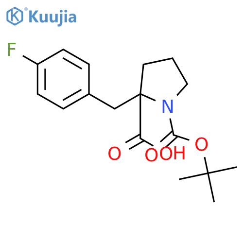(R)-1-(tert-Butoxycarbonyl)-2-(4-fluorobenzyl)-pyrrolidine-2-carboxylic acid structure