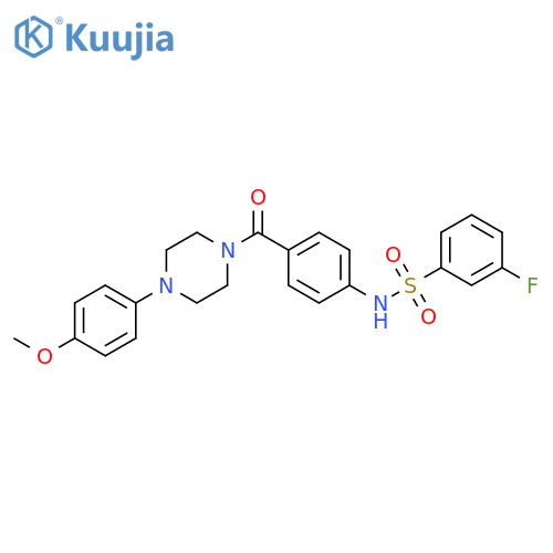 3-fluoro-N-{4-[4-(4-methoxyphenyl)piperazine-1-carbonyl]phenyl}benzene-1-sulfonamide structure