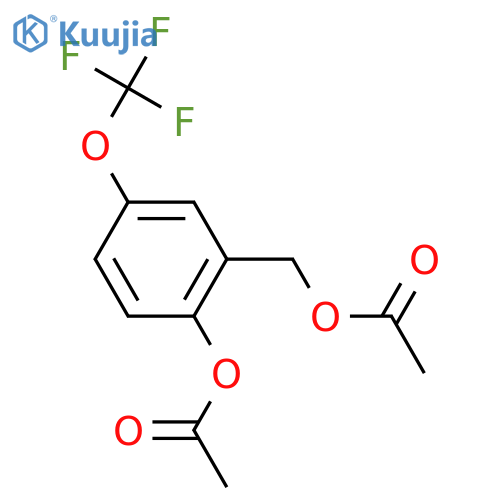 2-(Acetyloxy)-5-(trifluoromethoxy)benzyl acetate structure