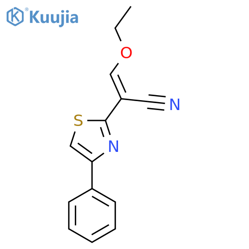 3-Ethoxy-2-(4-phenyl-1,3-thiazol-2-yl)prop-2-enenitrile structure
