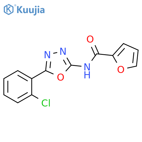 N-5-(2-chlorophenyl)-1,3,4-oxadiazol-2-ylfuran-2-carboxamide structure