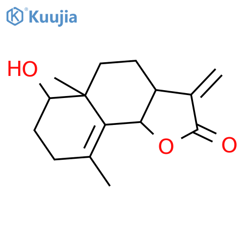 (3aS,5aR,6R,9bS)-6-hydroxy-5a,9-dimethyl-3-methylidene-3a,4,5,5a,6,7,8,9b-octahydronaphtho[1,2-b]furan-2(3H)-one structure
