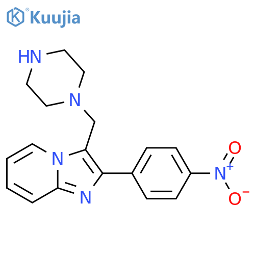 2-(4-Nitrophenyl)-3-piperazin-1-ylmethylimidazo-[1,2-a]pyridine structure