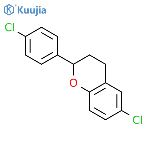 2H-1-Benzopyran,6-chloro-2-(4-chlorophenyl)-3,4-dihydro- structure