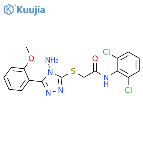 2-{4-amino-5-(2-methoxyphenyl)-4H-1,2,4-triazol-3-ylsulfanyl}-N-(2,6-dichlorophenyl)acetamide structure