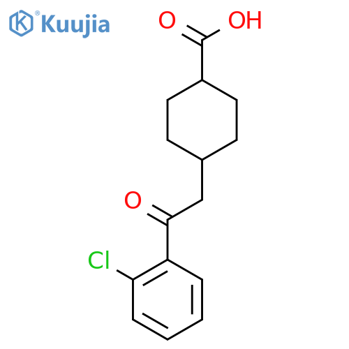 cis-4-2-(2-Chlorophenyl)-2-oxoethyl-cyclohexane-1-carboxylic acid structure