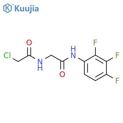 2-chloro-N-{(2,3,4-trifluorophenyl)carbamoylmethyl}acetamide structure