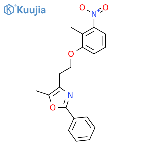 OXAZOLE, 5-METHYL-4-[2-(2-METHYL-3-NITROPHENOXY)ETHYL]-2-PHENYL- structure