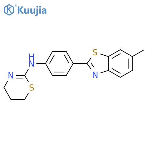 <br>(5,6-Dihydro-4H-[1,3]thiazin-2-yl)-[4-(6-methyl-benzothiazol-2-yl)-phenyl]- amine structure