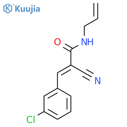 3-(3-chlorophenyl)-2-cyano-N-(prop-2-en-1-yl)prop-2-enamide structure
