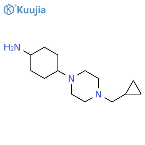 Cyclohexanamine, 4-[4-(cyclopropylmethyl)-1-piperazinyl]-, cis- structure