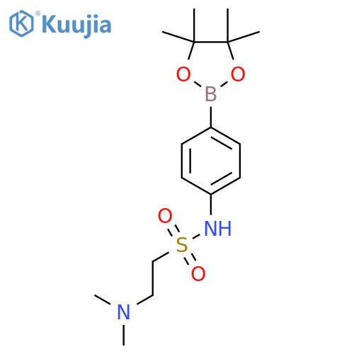 2-(Dimethylamino)-N-[4-(4,4,5,5-tetramethyl-1,3,2-dioxaborolan-2-yl)phenyl]ethanesulfonamide structure