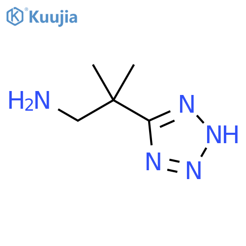 2-methyl-2-(1H-1,2,3,4-tetrazol-5-yl)propan-1-amine structure